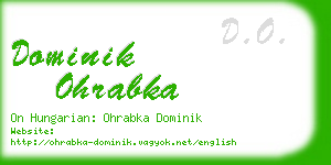 dominik ohrabka business card